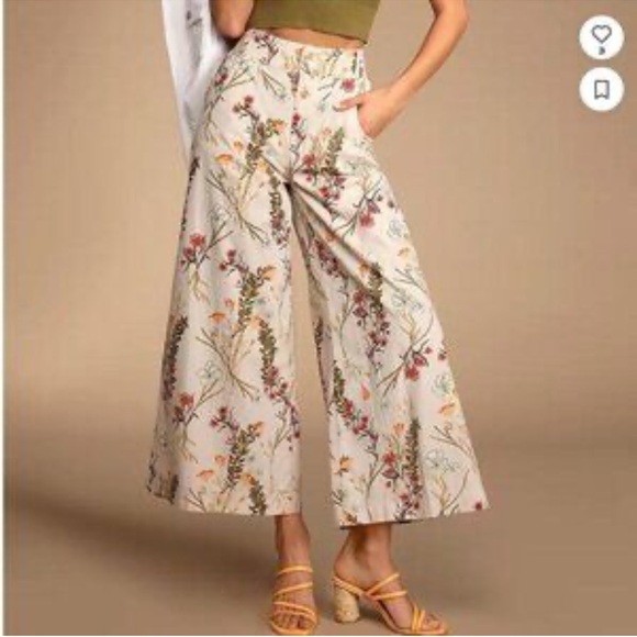Free People Menorca Crop floral pants - Picture 1 of 4